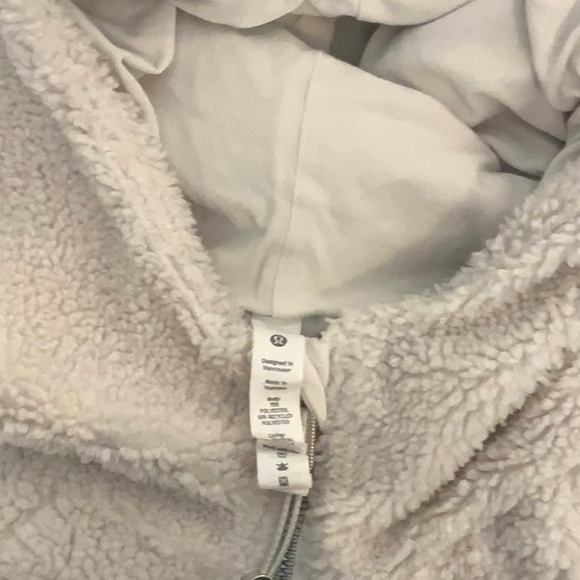 Lululemon Scuba Oversized Half-Zip Fleece Hoodie (Cream) - Picture 3 of 11